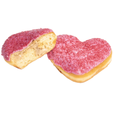 Gevulde hart donuts